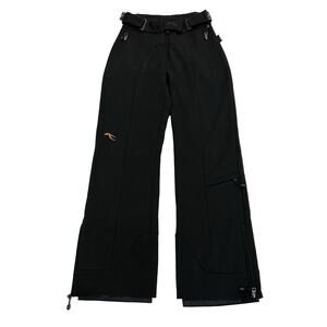 Kjus Womens Black Snowboarding Ski Pants Size M Windstopper Softshell High Rise